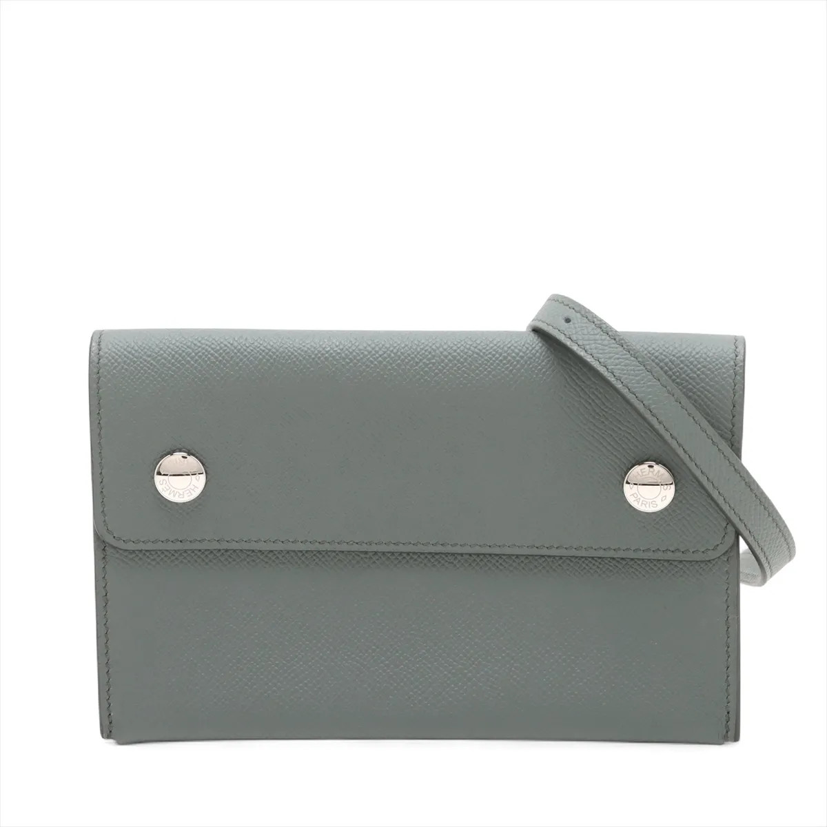 Hermès Hermès snap Togo Veau Epsom Veil Almond Silver Metal Fittings