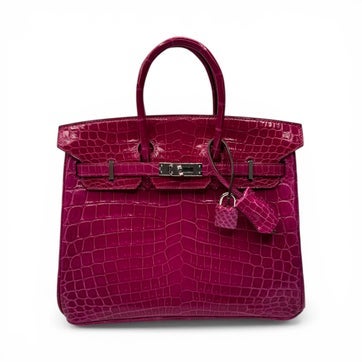 Hermes Shiny Niloticus Crocodile Birkin 25