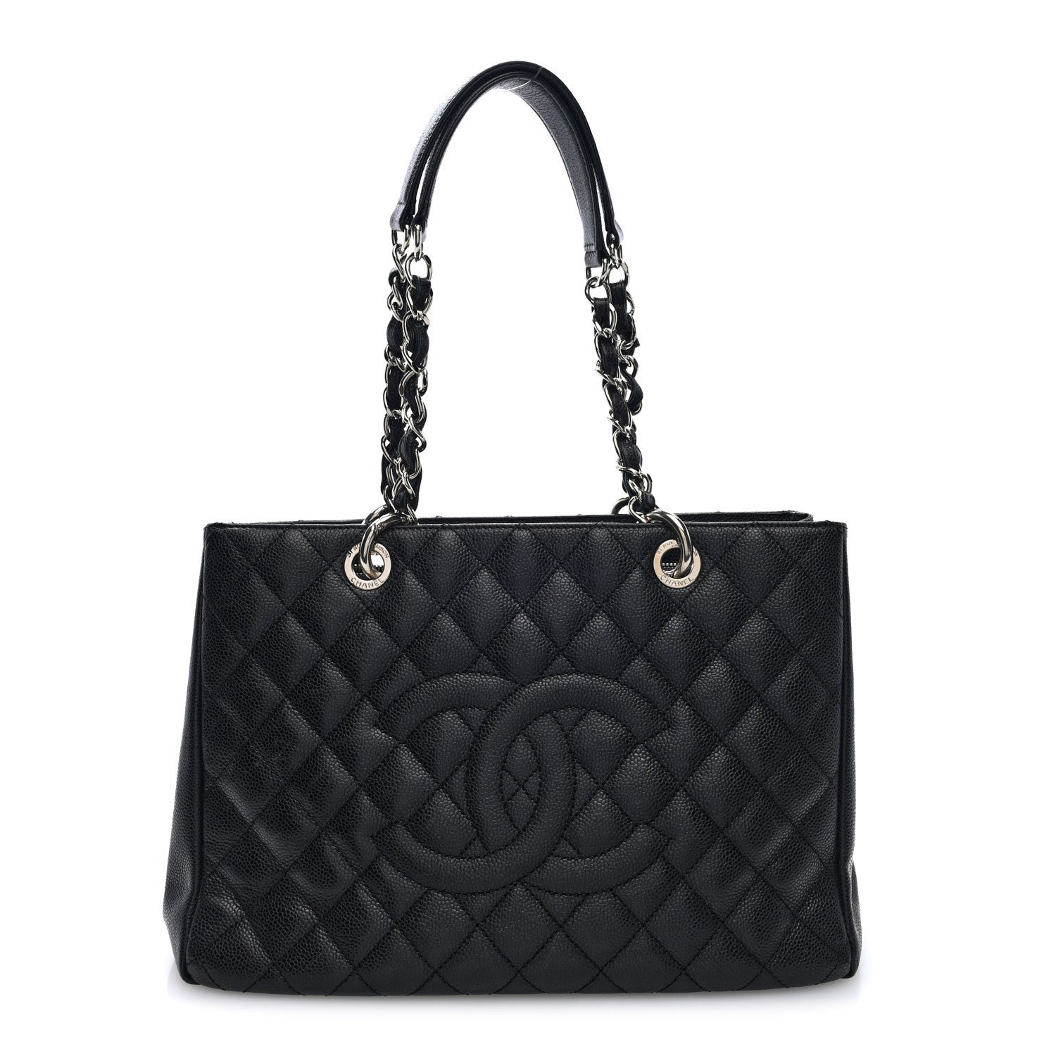 Chanel Caviar Quilted Grand Shopping Tote GST Black  Black