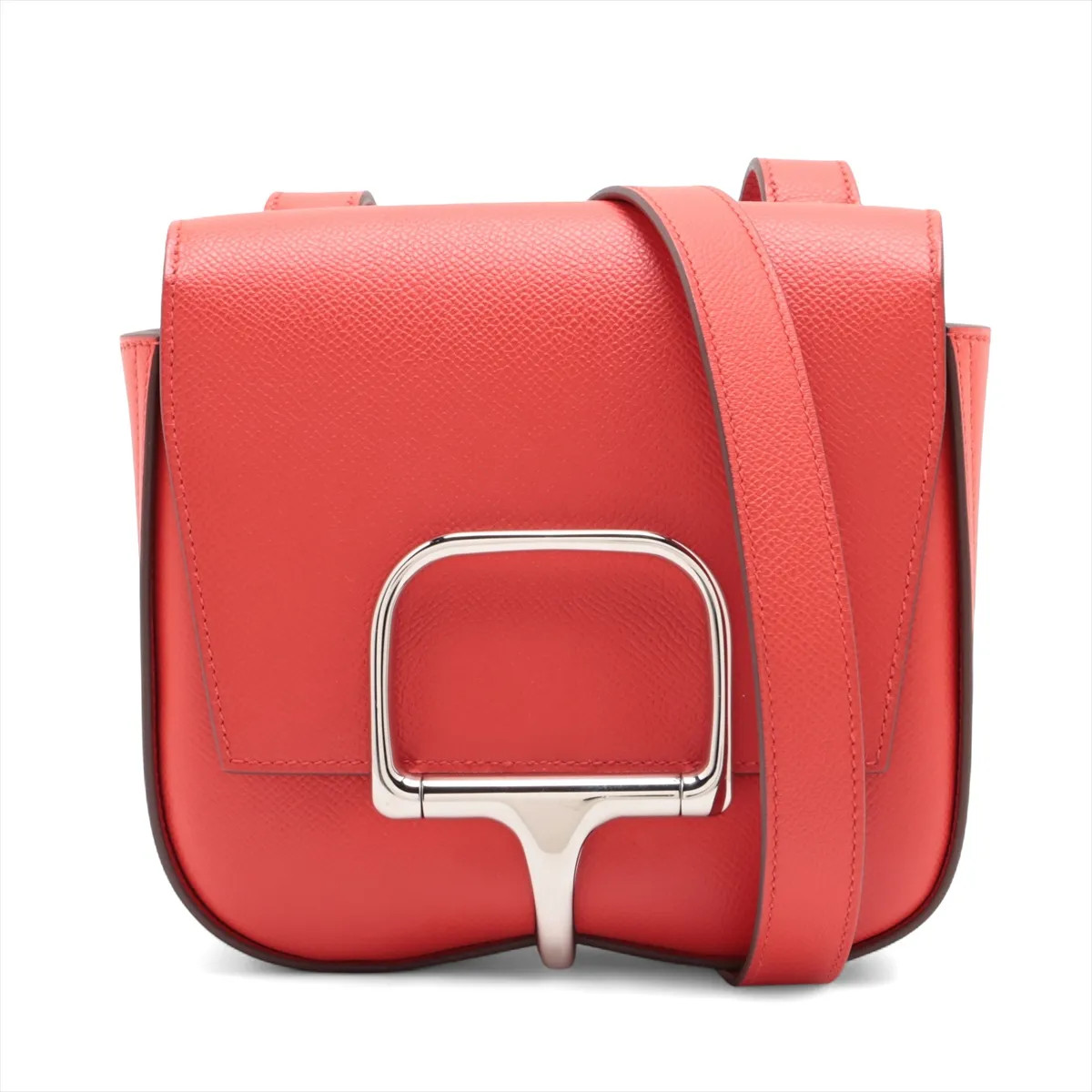 Hermès Della Cavalleria Veau Epsom Rouge de Coeur Silver Metal Fittings