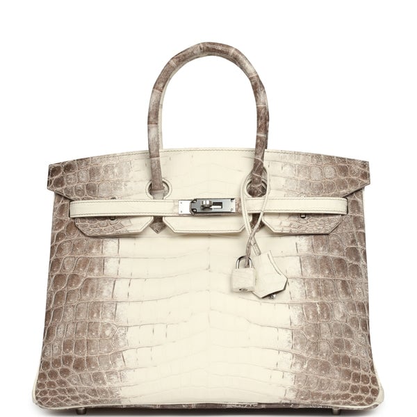 Hermes Birkin 35 Himalaya Niloticus Crocodile Palladium Hardware