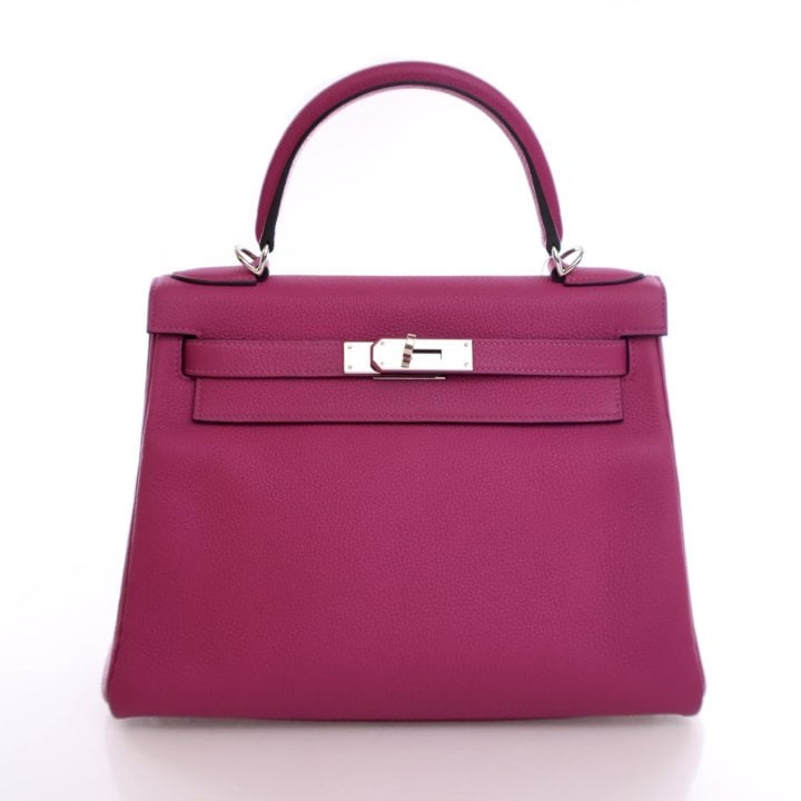 Hermes Rose Pourpre Togo Kelly 28