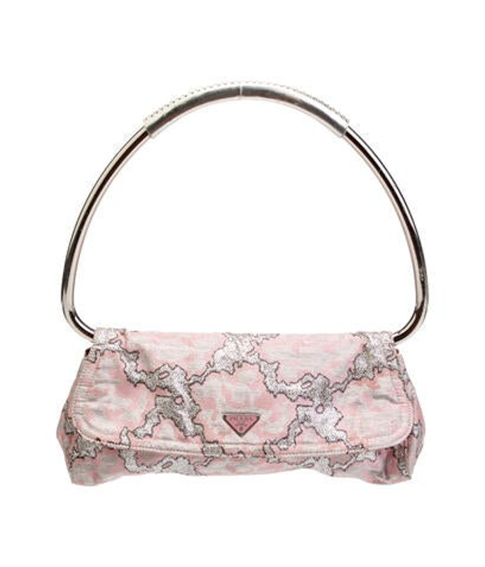 Prada Enameled Metal Triangle Swing