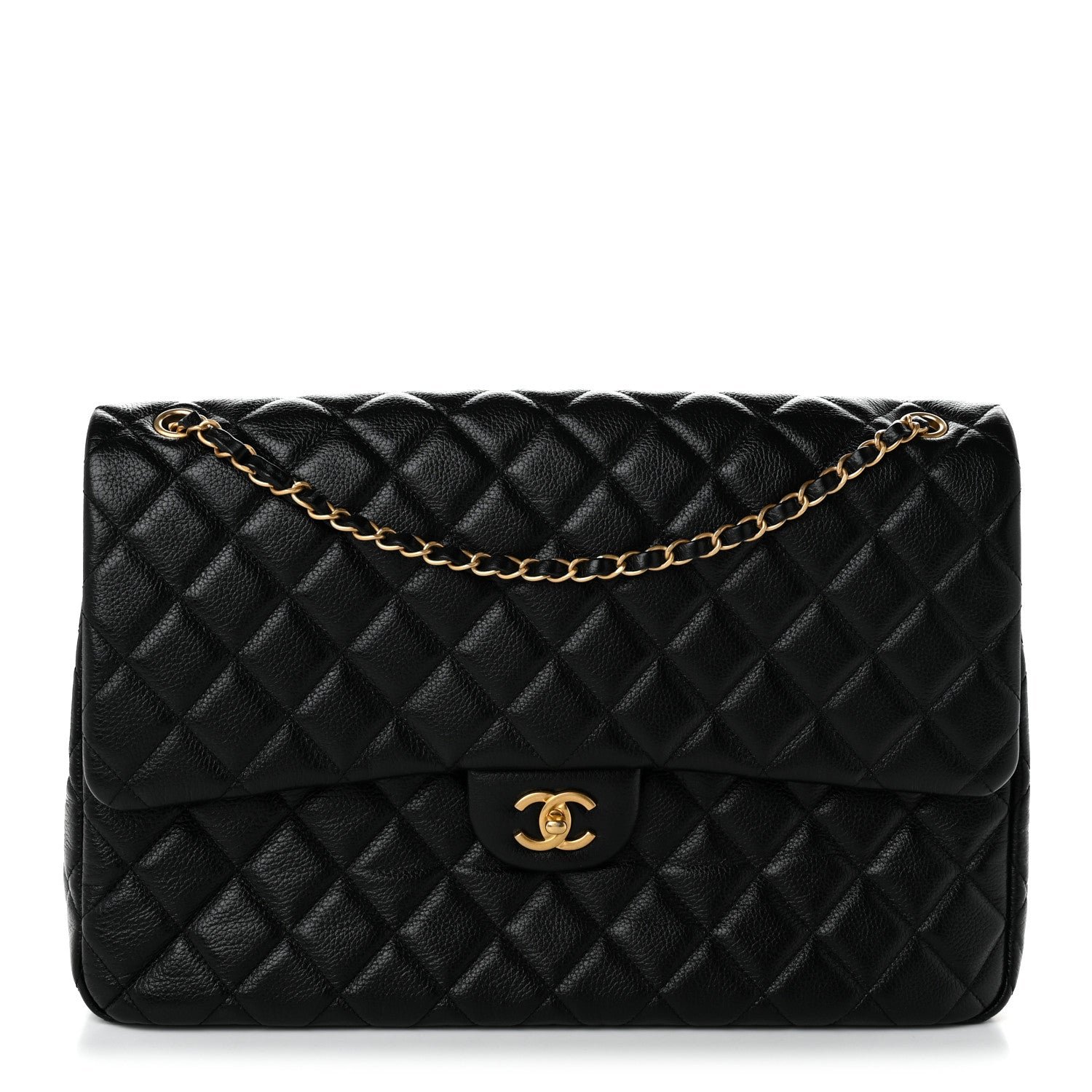 Chanel Calfskin Quilted XXL Travel Flap Bag Black