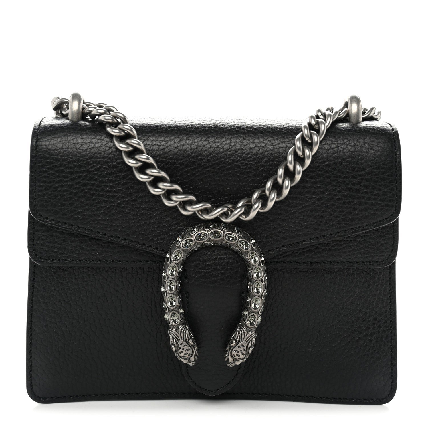Gucci Calfskin Mini Dionysus Shoulder Bag Black