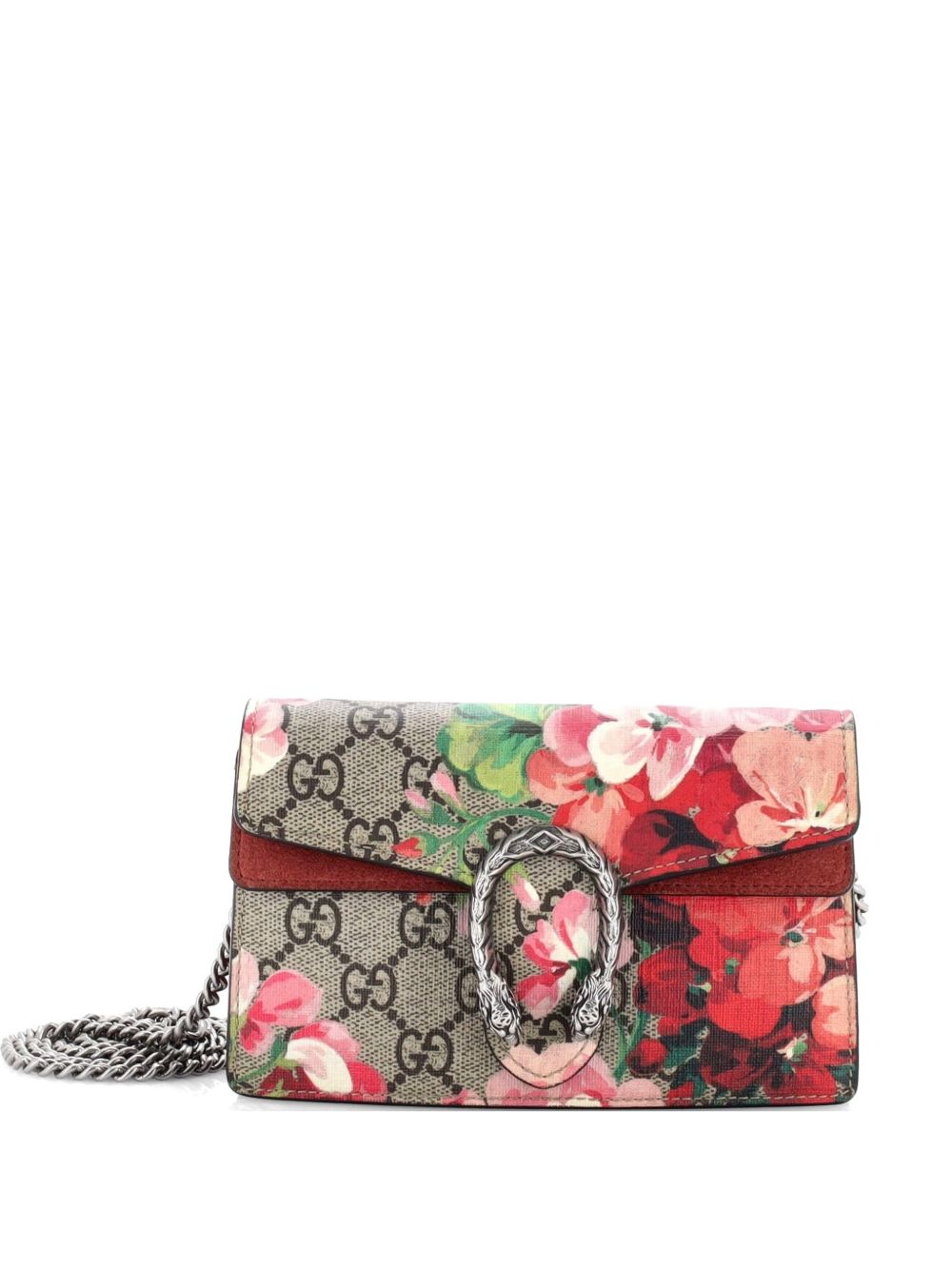 Dionysus Bag Blooms Print GG Coated Canvas Super Mini crossbody bag