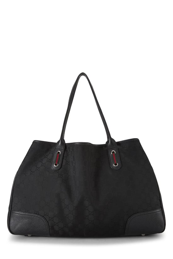 Black Nylon GG Princy Tote Large
