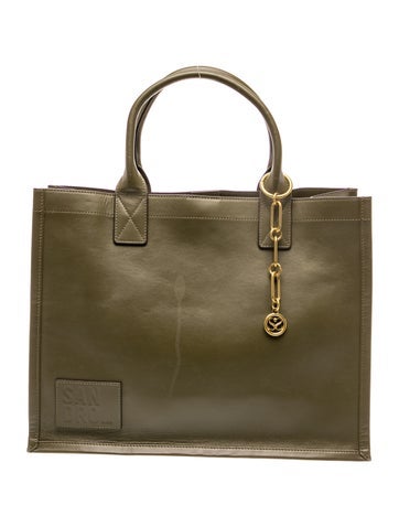 Sandro Leather Top Handle Bag