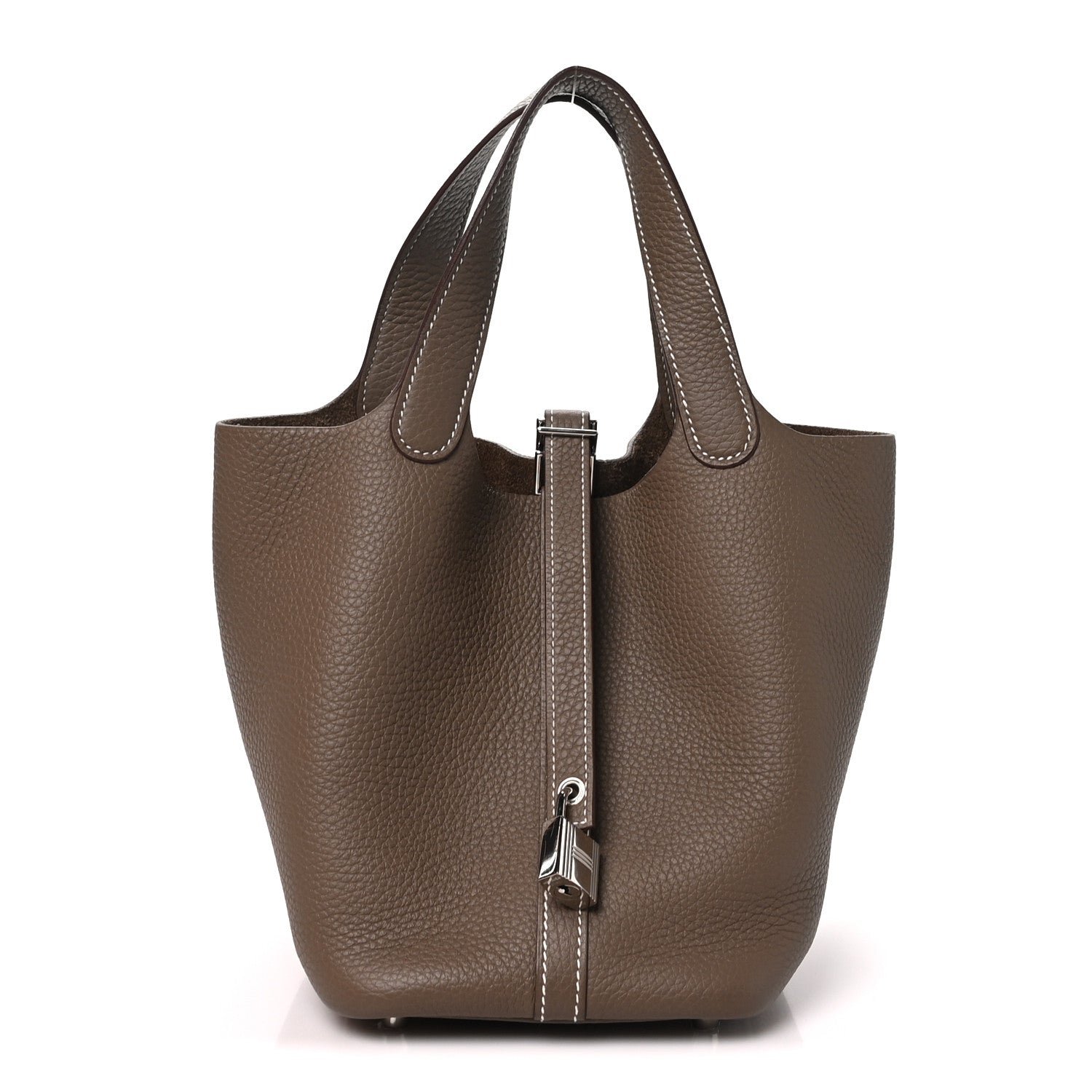 Hermes Taurillon Clemence Picotin Lock 18 PM Etoupe