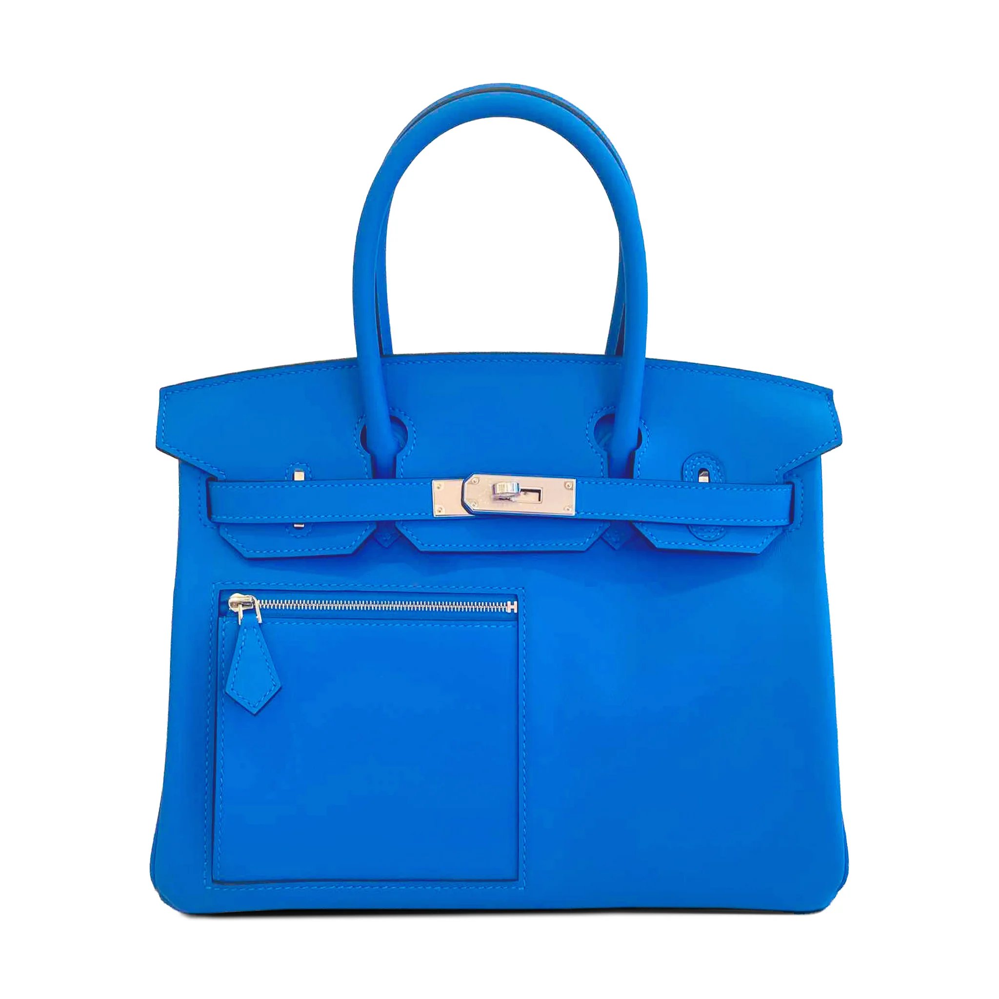 Brand New ( Rank N ) HERMÈS Birkin 30 Colormatic Bleu Hydra (T7) Swift Palladium hardware K (2025)
