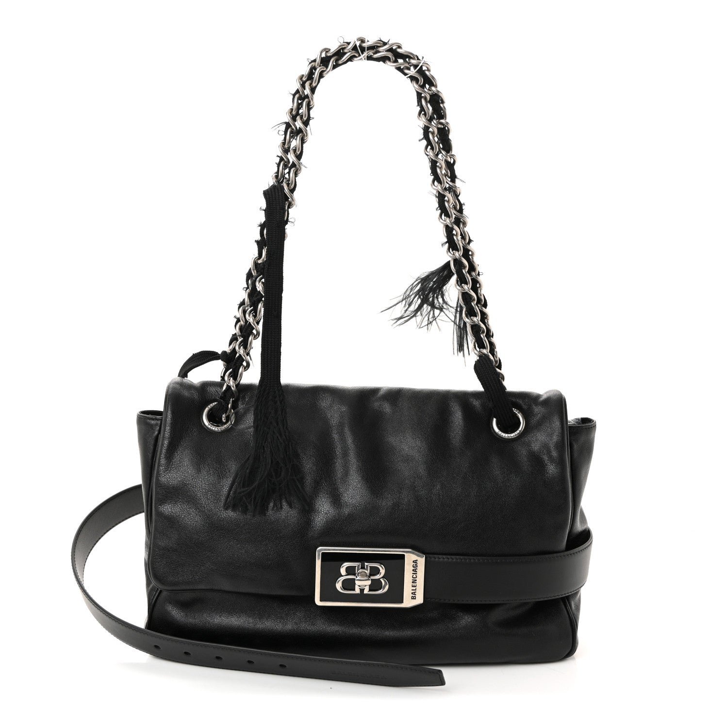 Balenciaga Balenciaga Calfskin Medium Modu Shoulder Bag Black