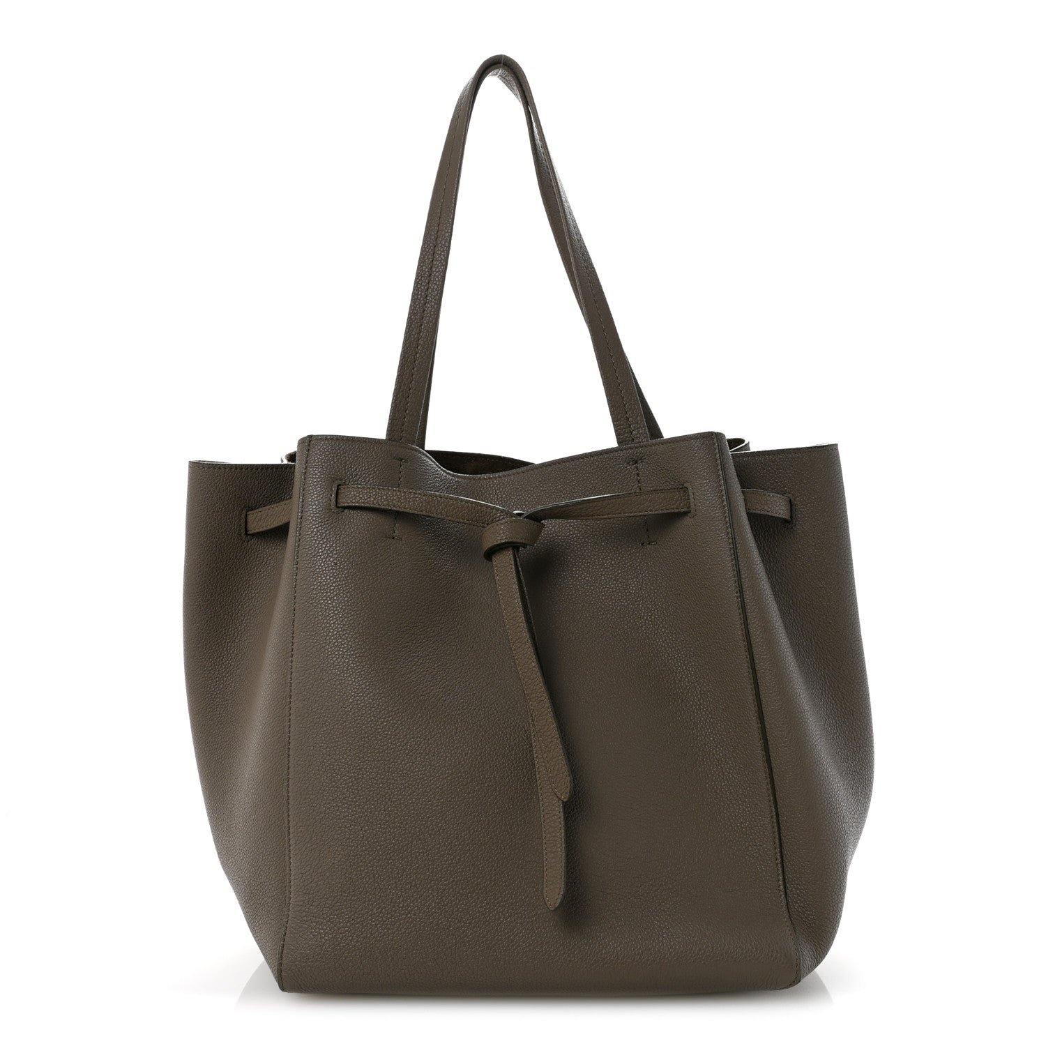 Celine Soft Grained Calfskin Small Belt Cabas Phantom  Taupe