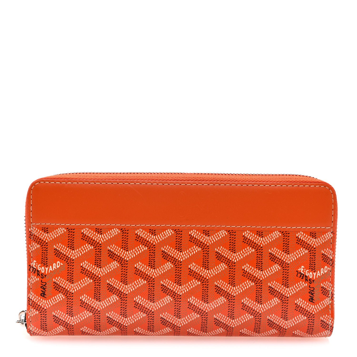 Goyard Goyardine Matignon Zip Around GM Wallet Orange