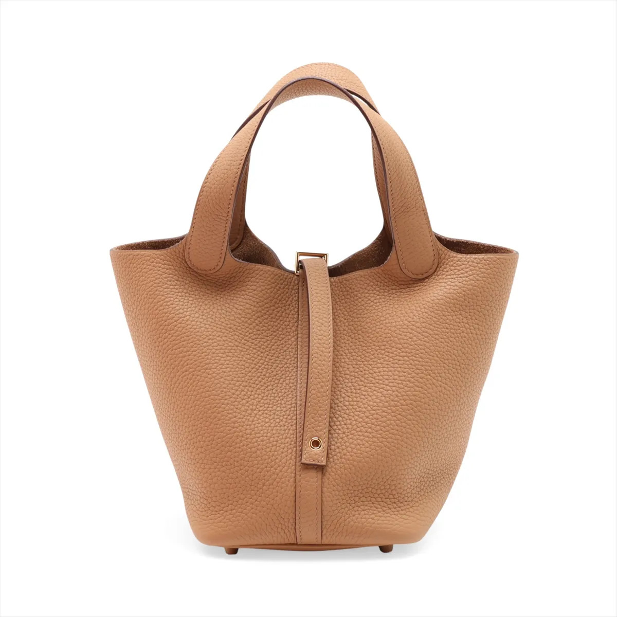 Hermès Picotin Lock 18 PM Taurillon Clemence biscuits Gold Metal Fittings