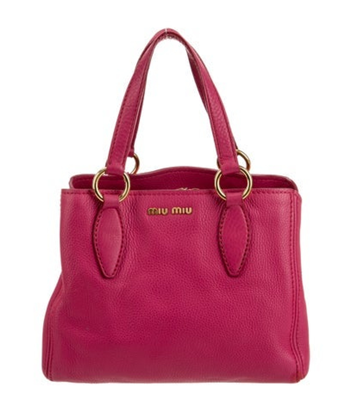 Miu Miu Miu Leather Top Handle Bag