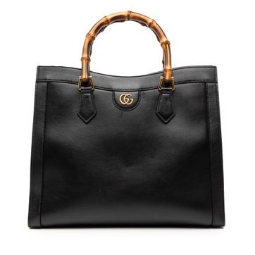 Large Calfskin Bamboo Diana Satchel