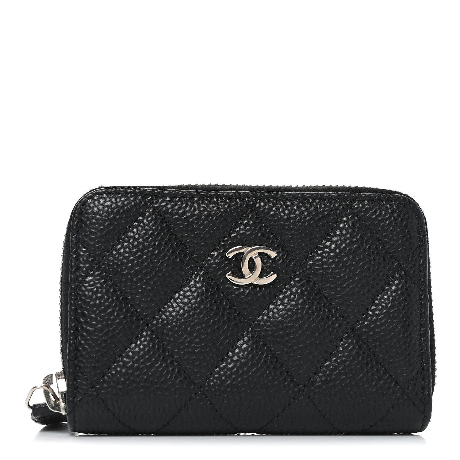 Chanel Caviar Quilted Zip Coin Purse Black