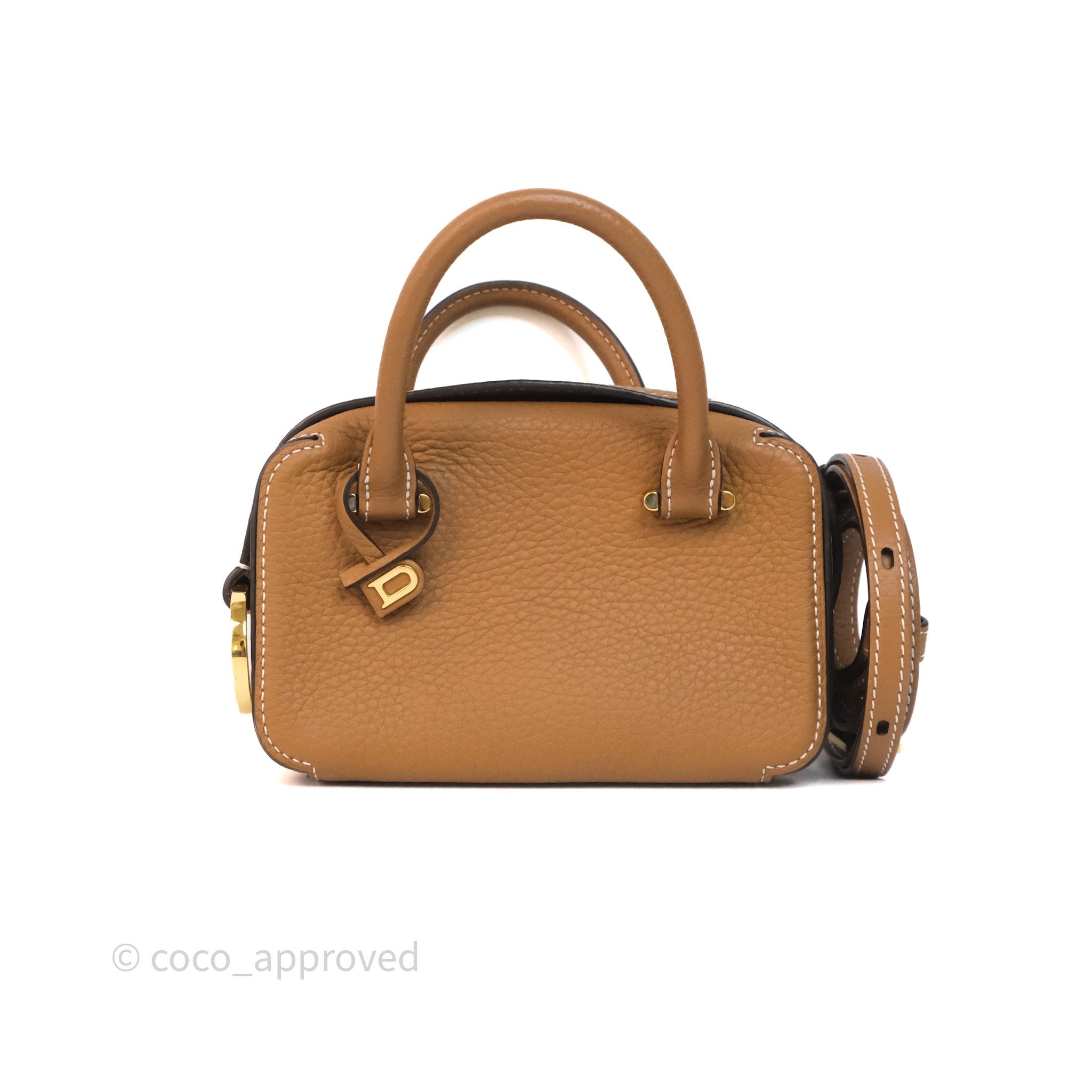 Delvaux Delvaux Cool Box Nano Taurillon Soft Grained Calfskin Vegetal Ivory Gold Hardware