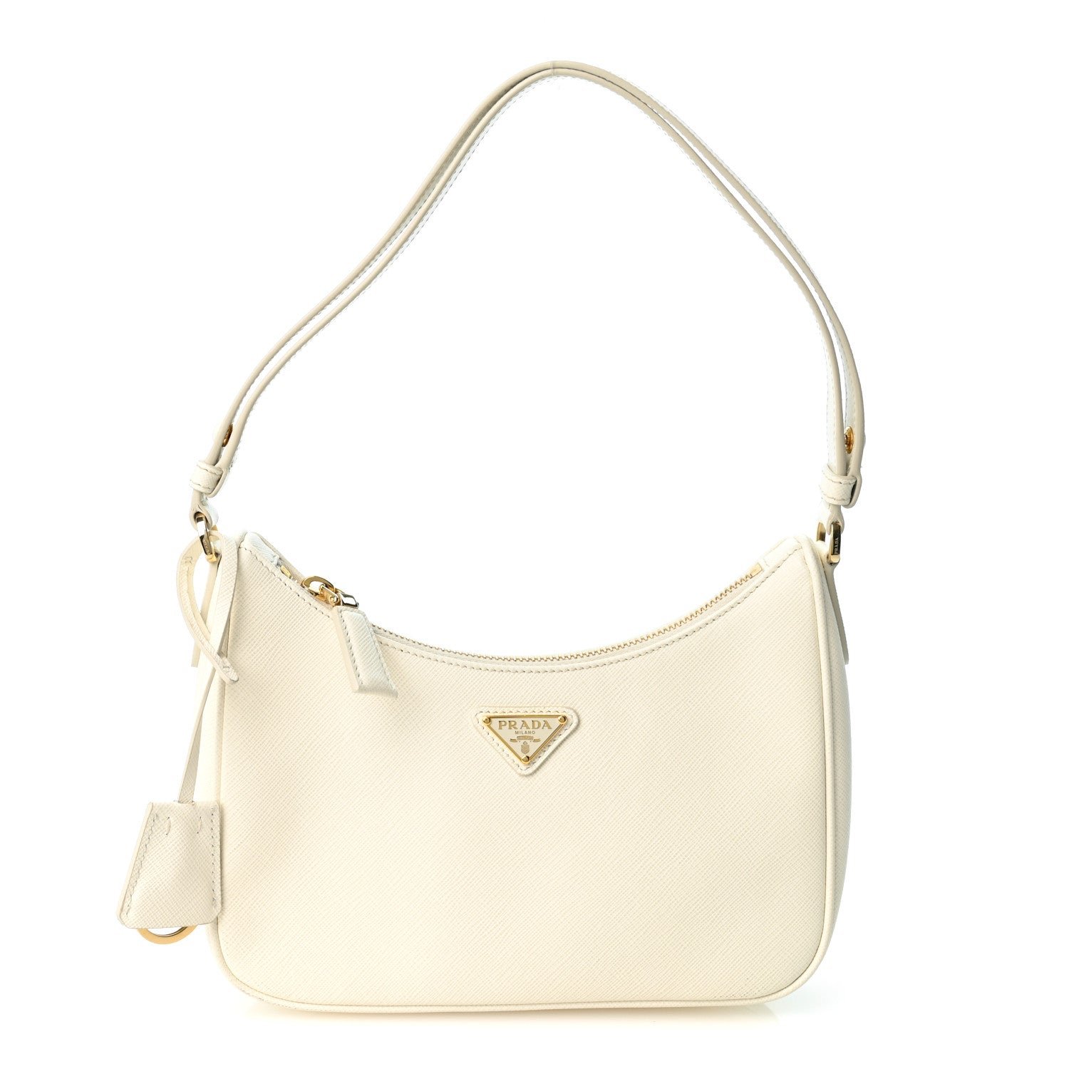 Prada Prada Saffiano Lux Mini Re-Edition Shoulder Bag White