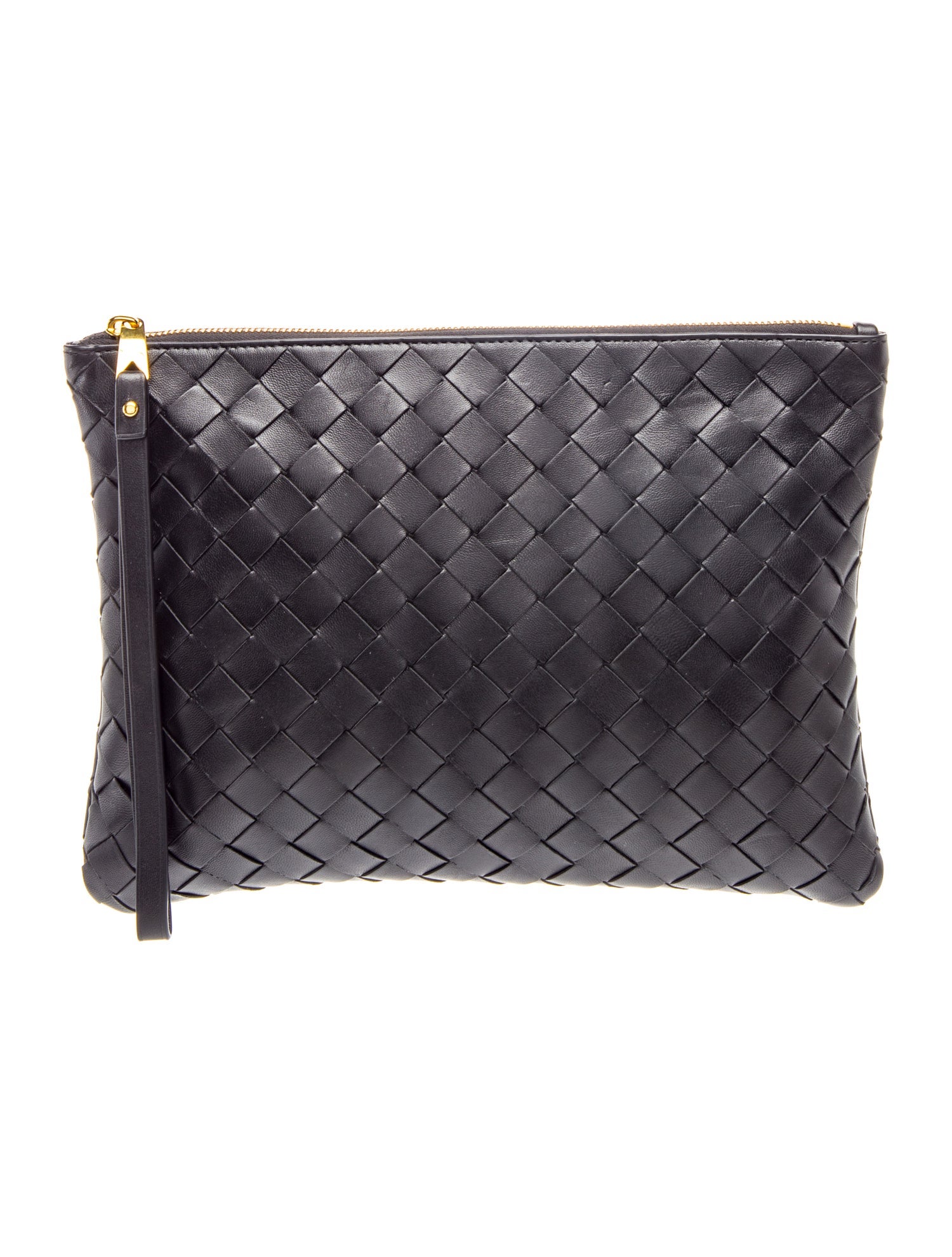Intrecciato Flat Zip Medium