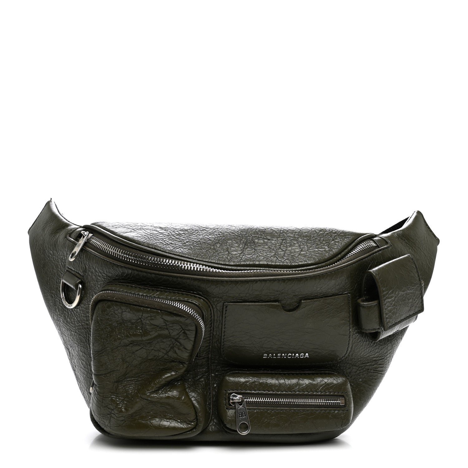 Balenciaga Agneau Arena Superbusy Belt Bag Khaki