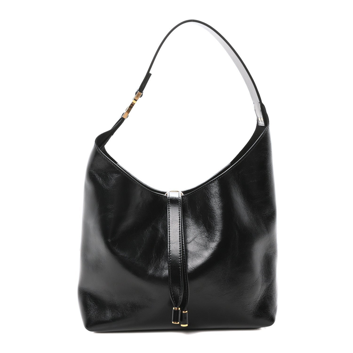 Chloe Shiny Calfskin Marcie Hobo Bag Black