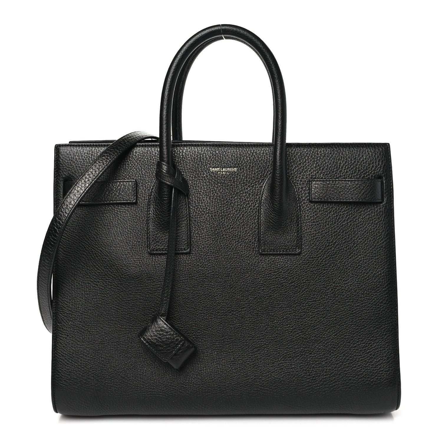 Saint Laurent Grained Calfskin Small Sac De Jour Black