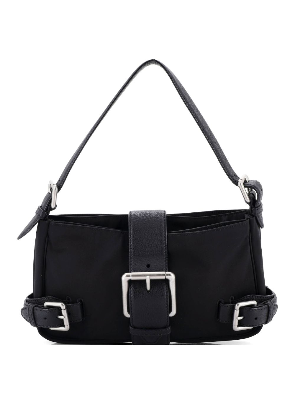 Buckle Nylon with Leather shoulder bag