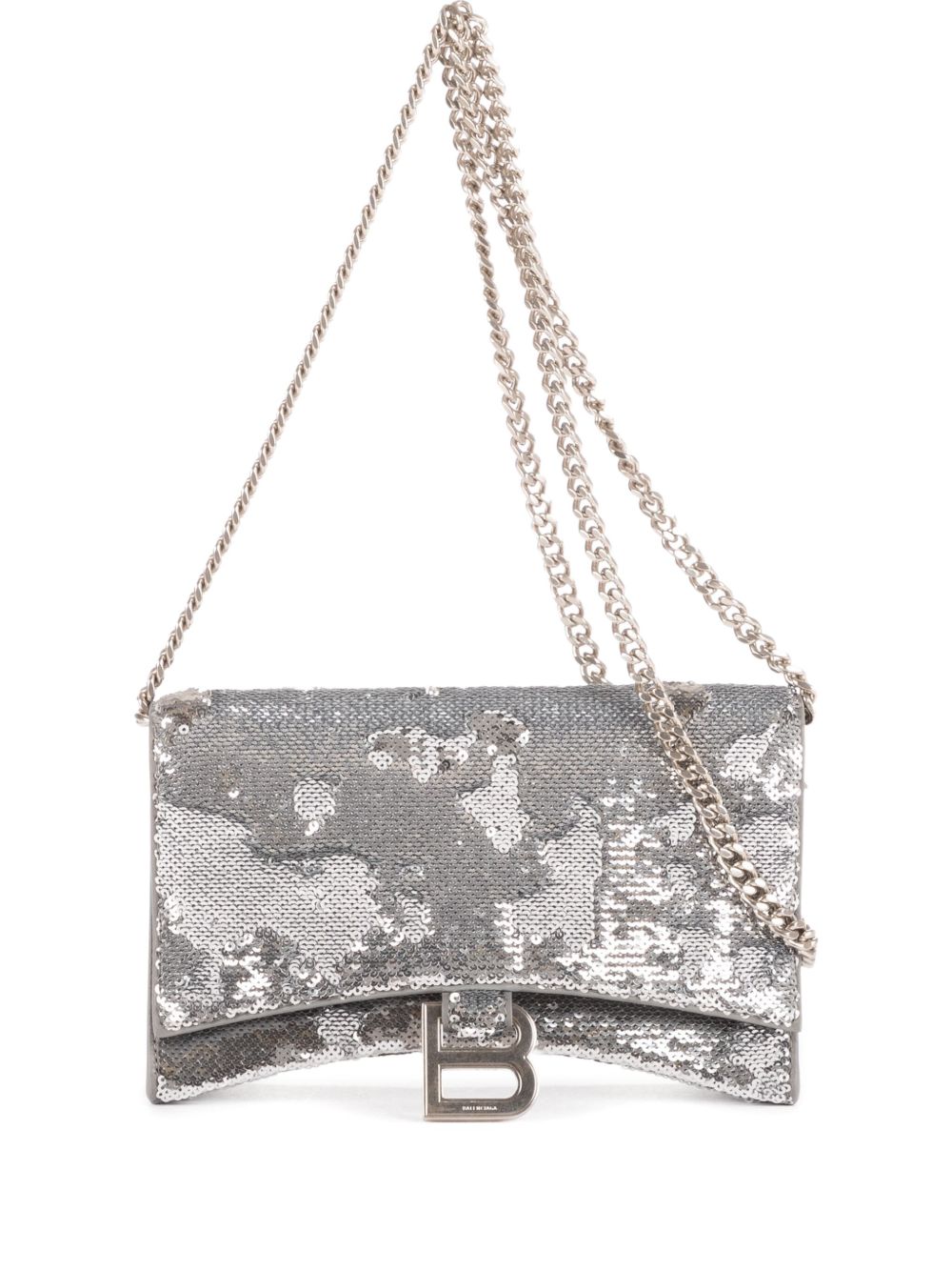 sequin-embellished chain bag