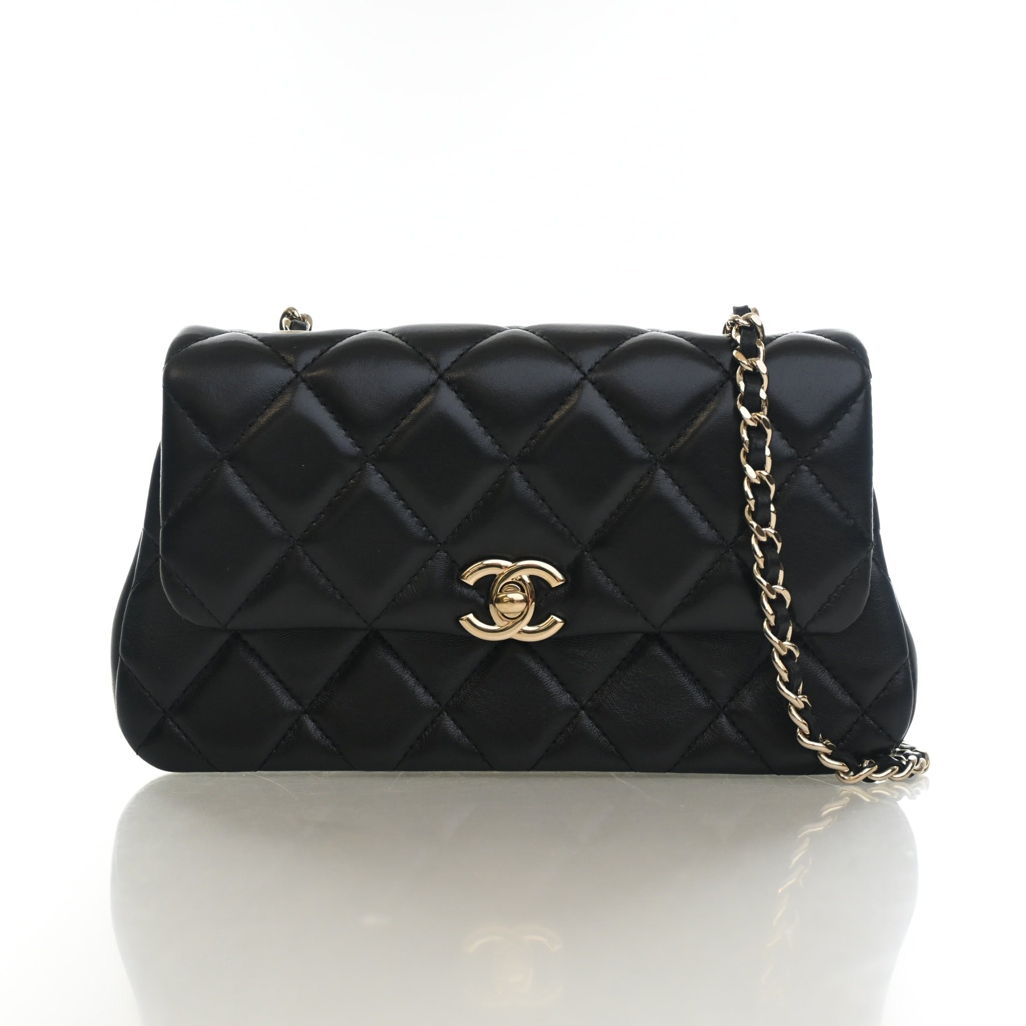 Chanel Mini Lambskin Chain Flap Bag