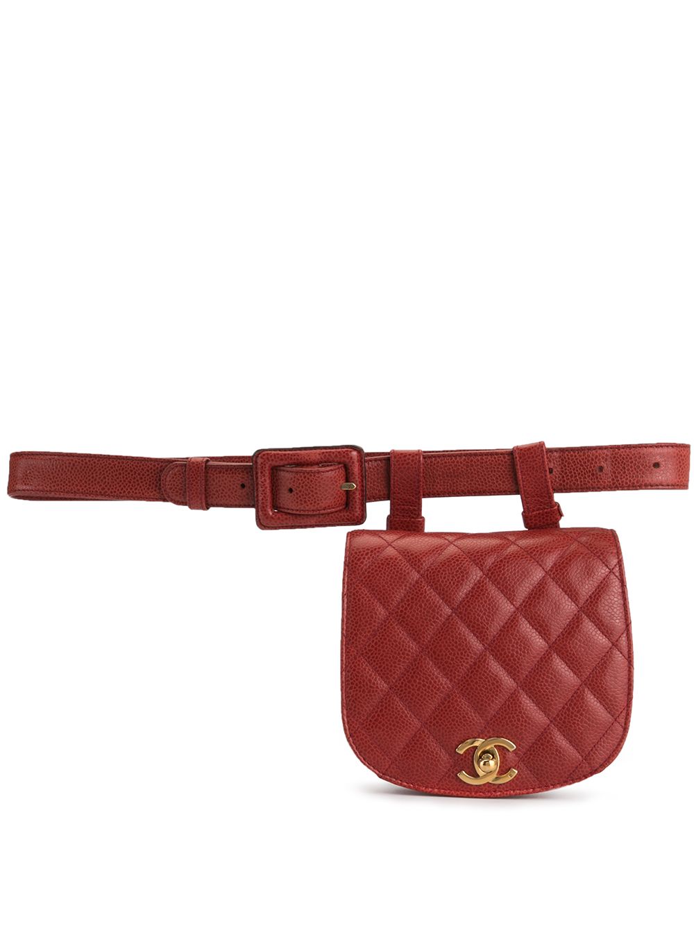 1990s CC diamond-quilted belt bag