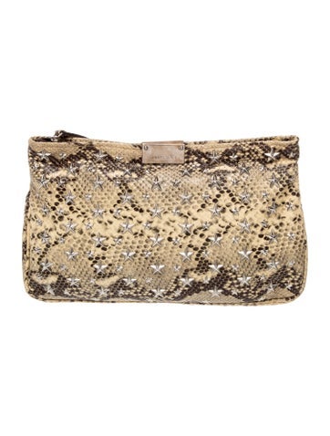 Embossed Leather Clutch