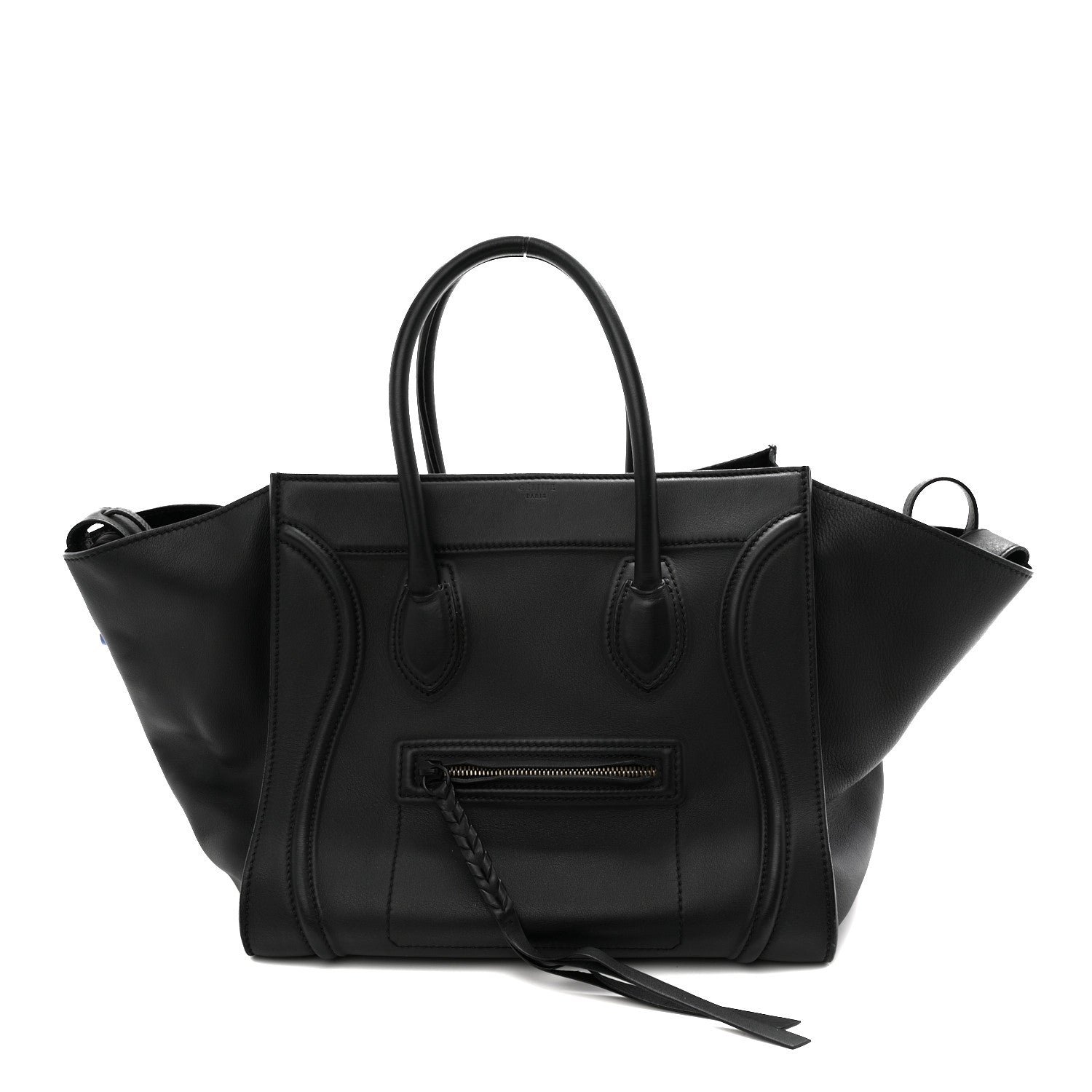 Celine Grained Calfskin Medium Phantom Luggage Black