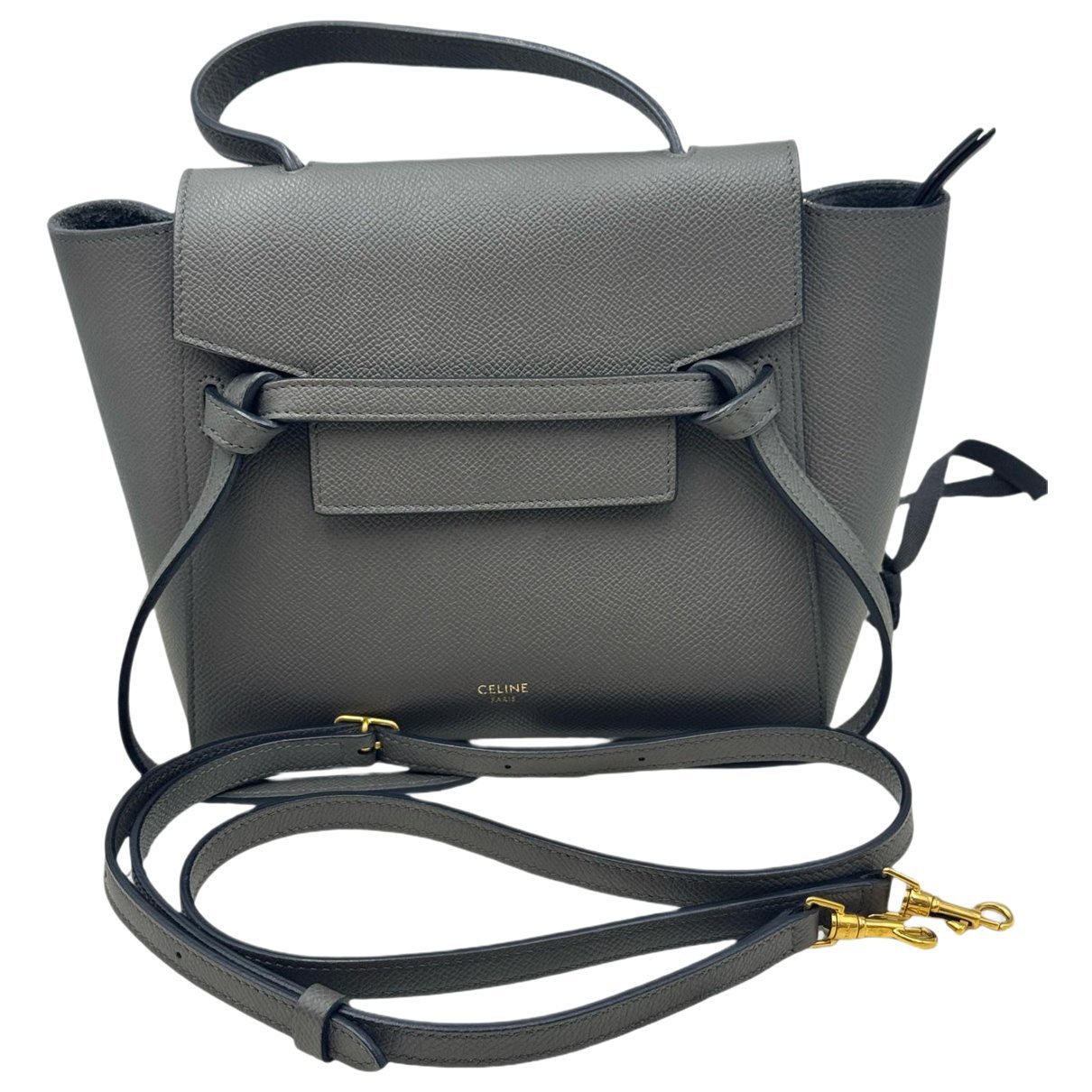Belt leather handbag