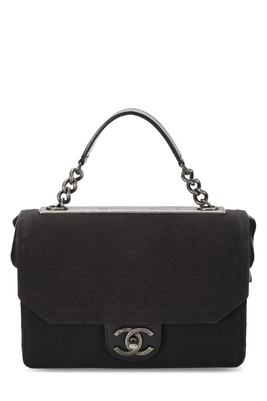 Paris-Salzburg Black Canvas Top Handle Medium