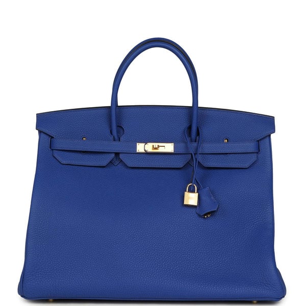 Hermes Hermes Birkin 40 Bleu Royal Togo Gold Hardware