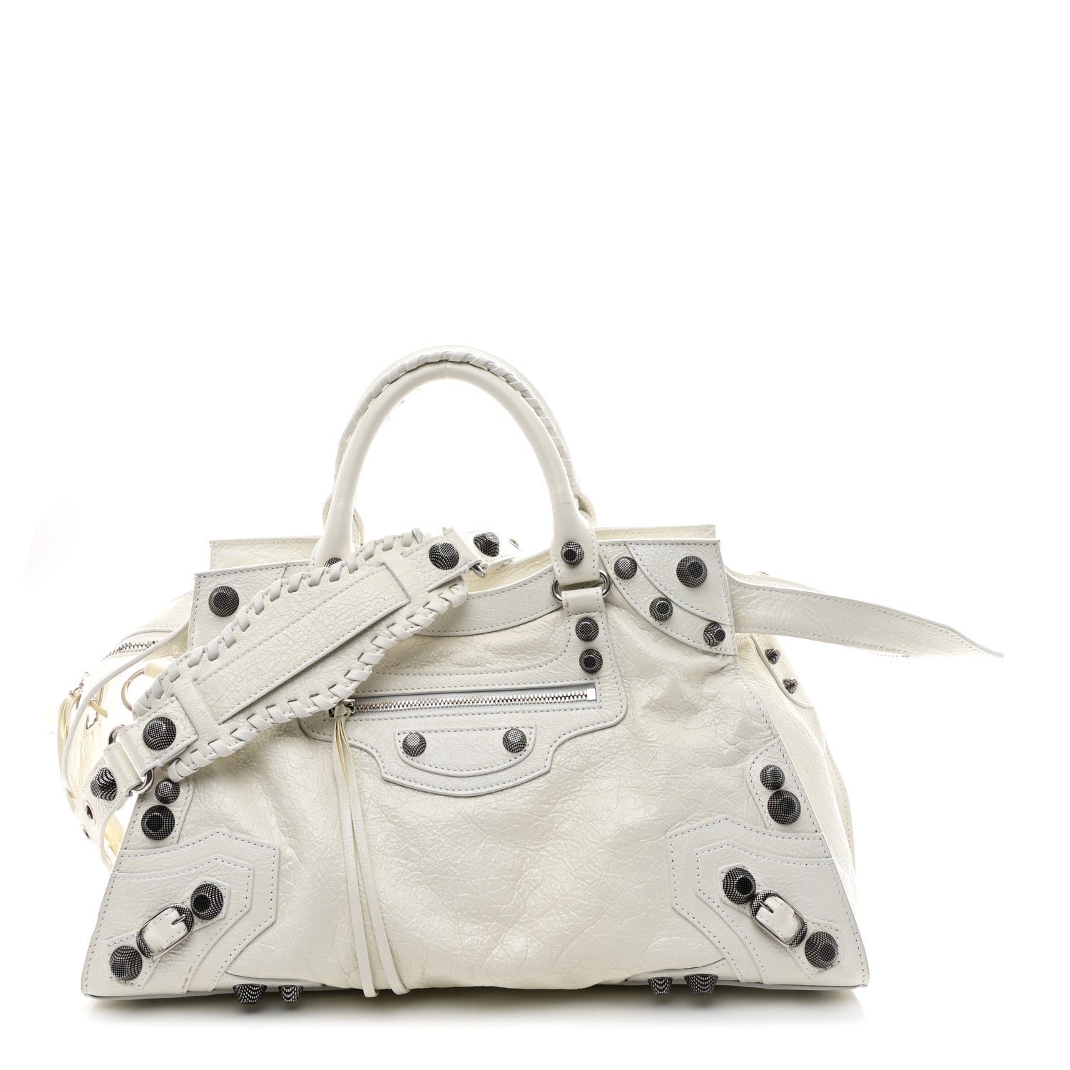 Balenciaga Balenciaga Agneau Arena Neo Cagole City Handbag Optic White