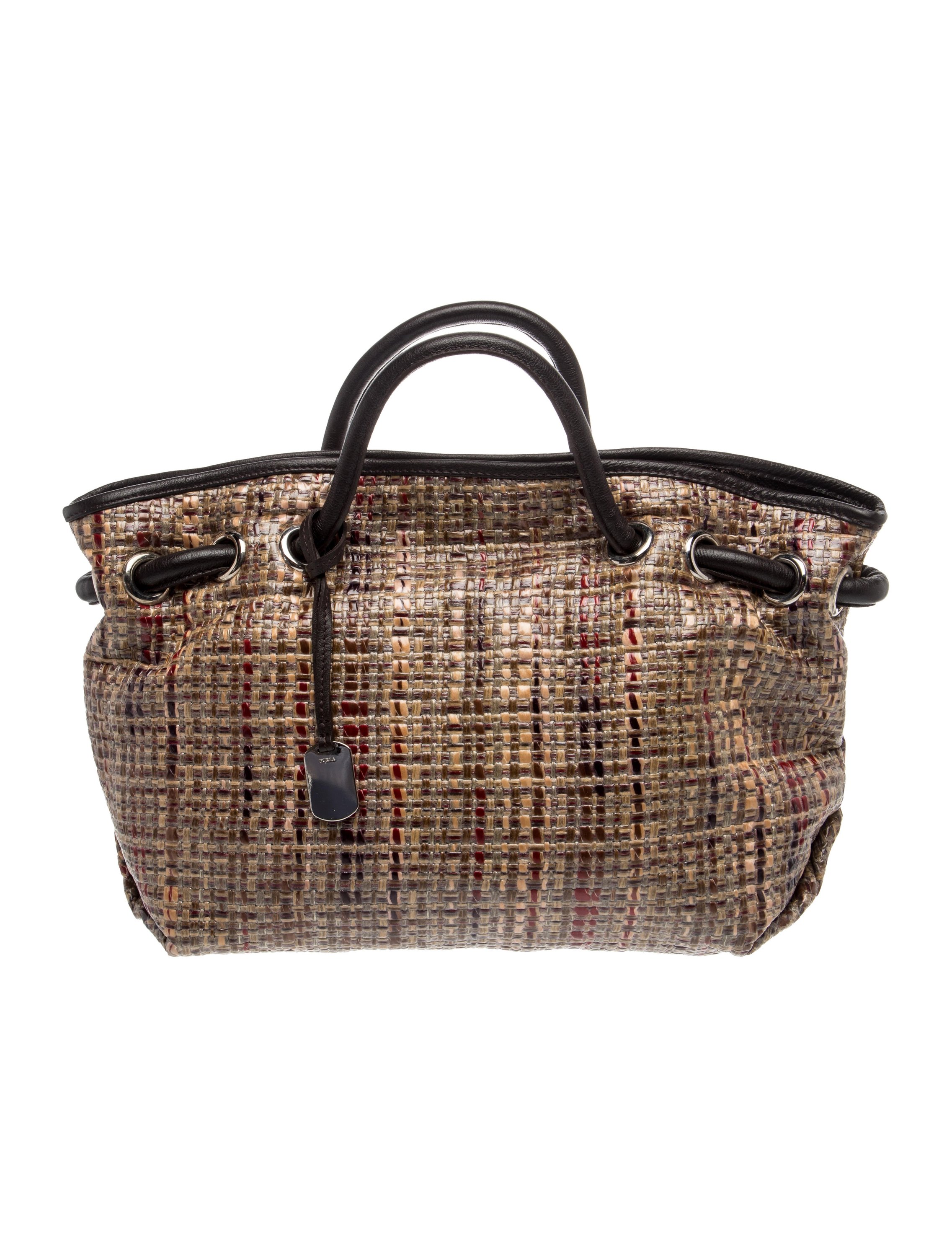 Raffia Top Handle Bag