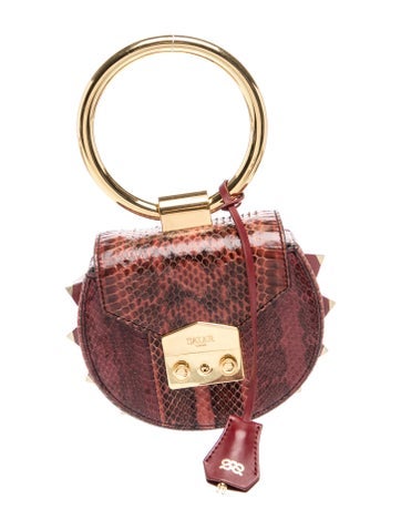 Salar Snakeskin Top Handle Bag