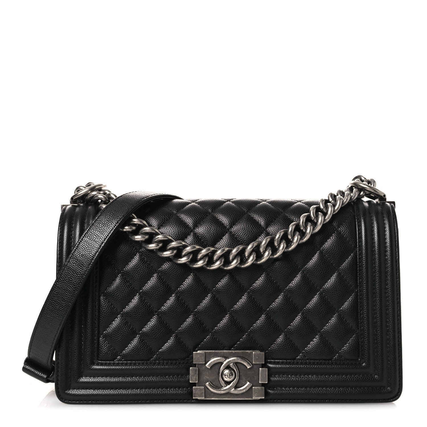 Chanel Caviar Quilted Medium Boy Flap Black