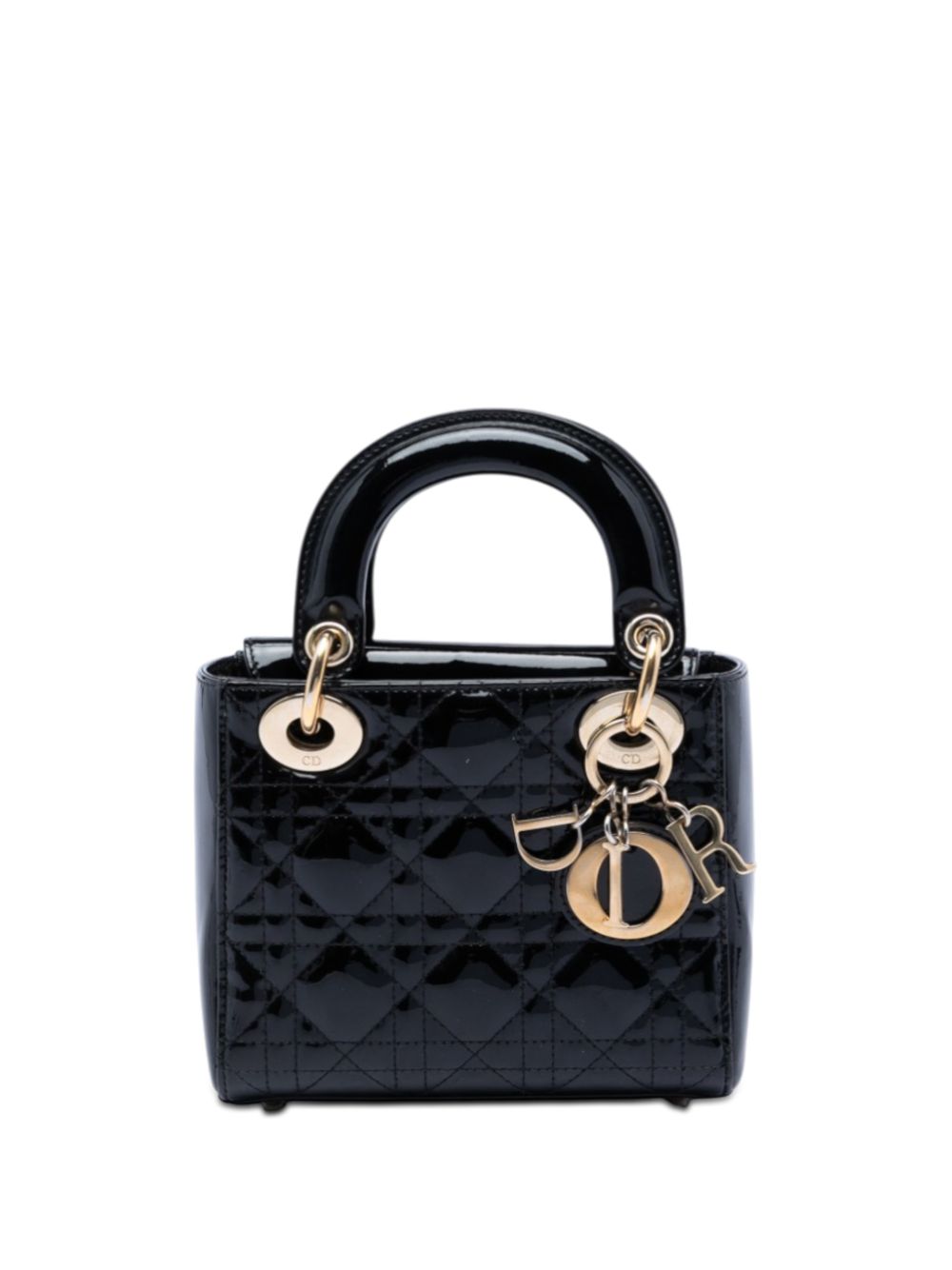 2018 Mini Patent Cannage Lady Dior satchel