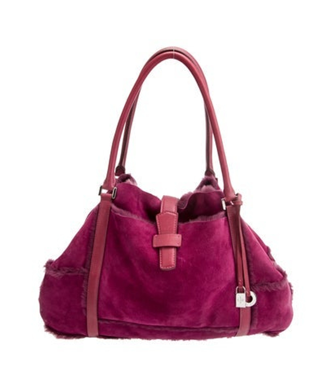 Loro Piana Piana Shearling Top Handle Bag