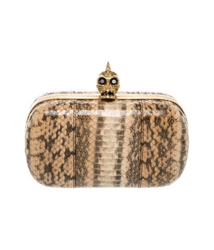 Alexander McQueen Mcqueen Embossed Leather Minaudiere Mini