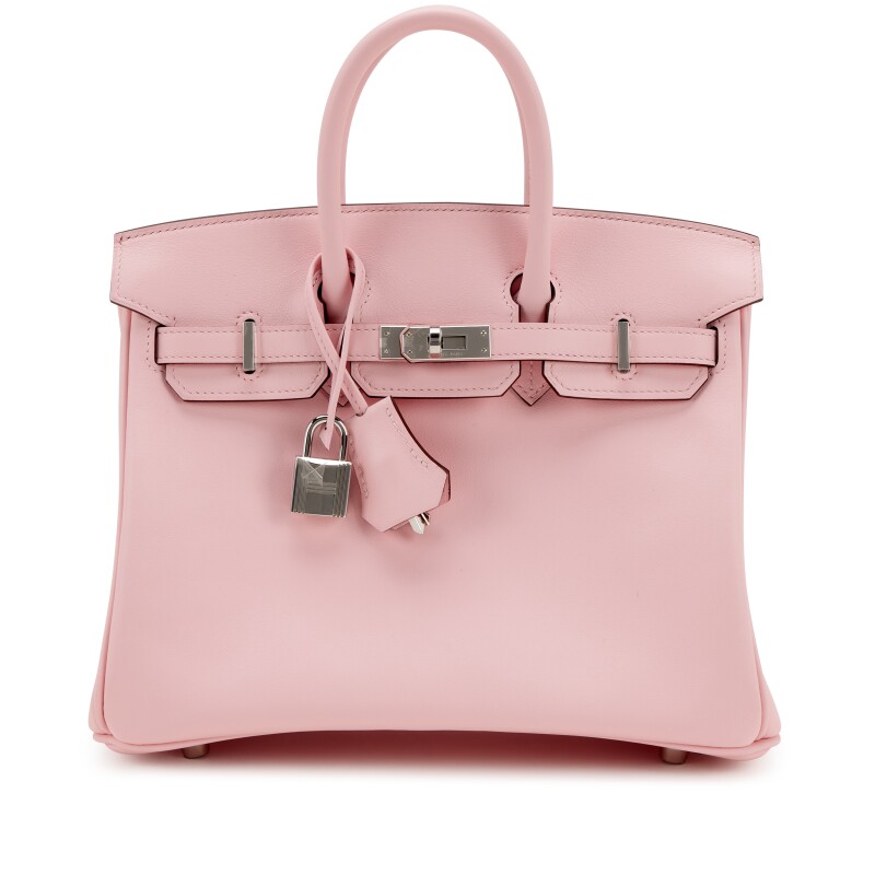 Hermes Rose Sakura Swift Birkin 25 Palladium Hardware, 2019