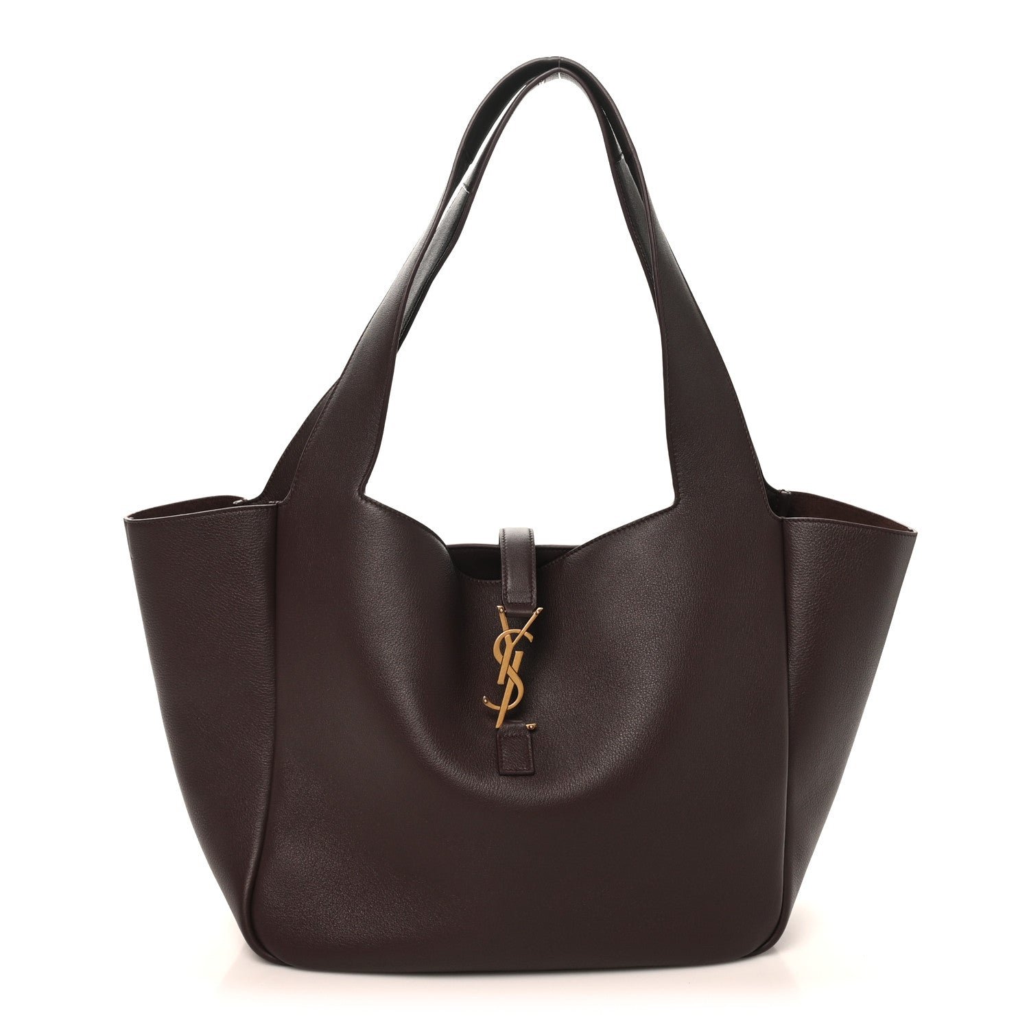 Saint Laurent Smooth Calfskin Le 5 A 7 Bea Tote Raisin