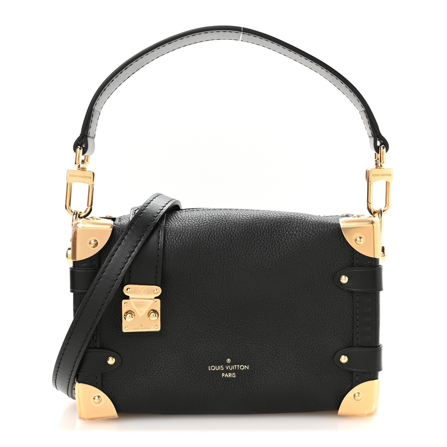Louis Vuitton Grained Calfskin Side Trunk PM Black