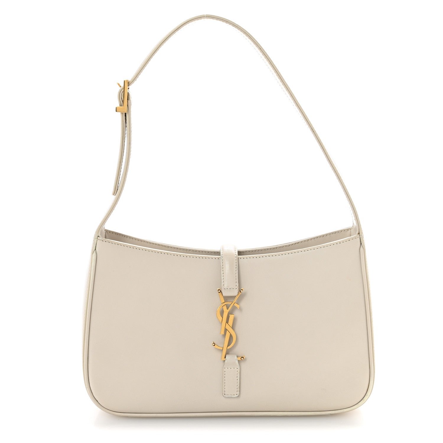 Saint Laurent Smooth Calfskin Le 5 A 7 Hobo Crema Soft