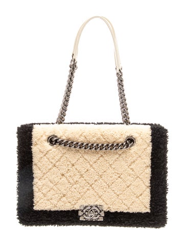 Large Shearling Boy Shopping Bag