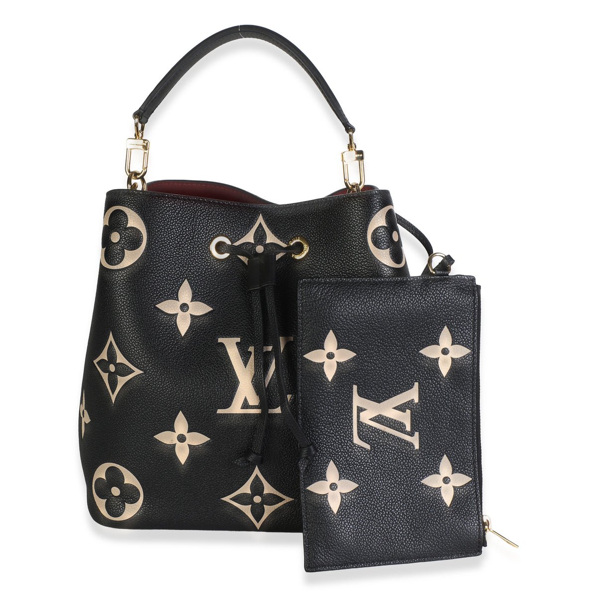 Louis Vuitton Black Beige Giant Monogram Empreinte NeoNoe MM