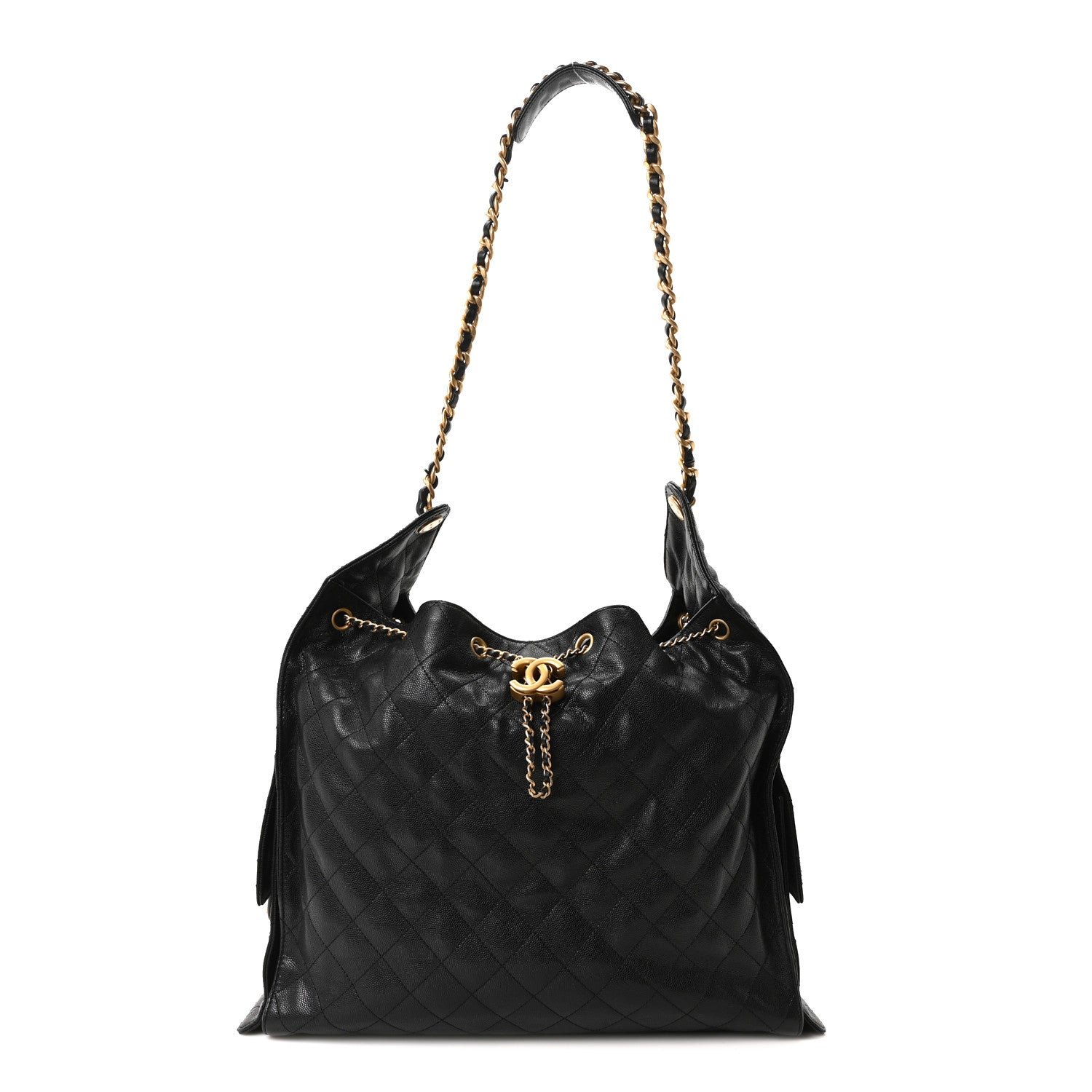 Chanel Caviar Quilted Large Chanel 25 Handbag Black